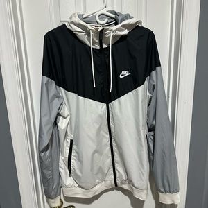Nike Tri-Color windbreaker full zip XL white/black/gray
